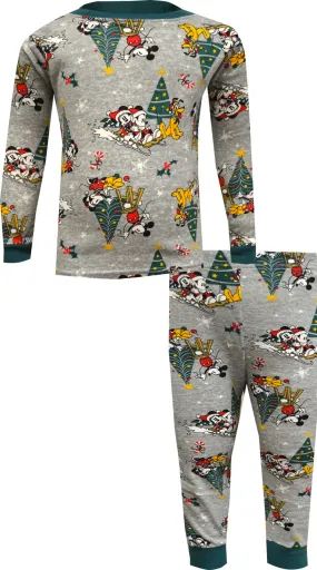 Mickey Minnie and Pluto Trim the Tree Christmas Pajama