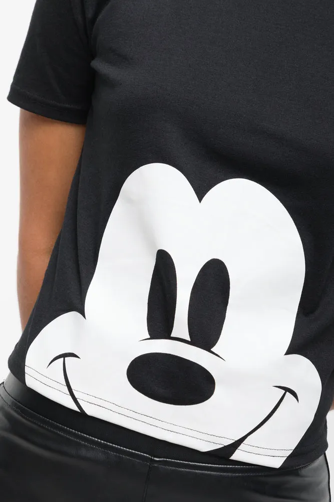 Mickey Mouse Short Sleeve T-Shirt Black