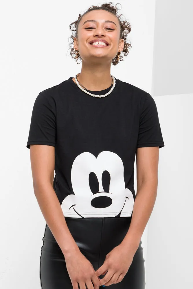 Mickey Mouse Short Sleeve T-Shirt Black