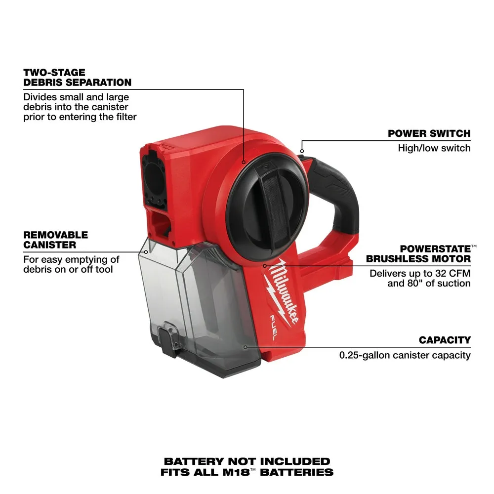 Milwaukee  0940-20 M18 FUEL Compact Vacuum