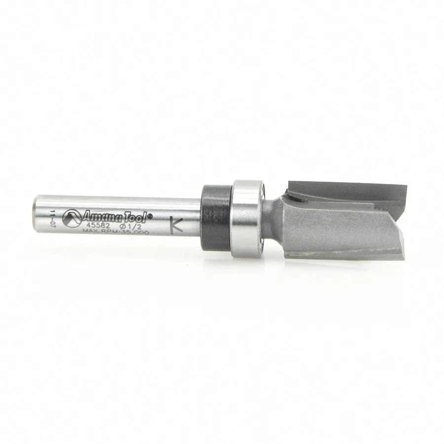 Mortising Straight Plunge Router Bit | 2 Flute | Various Dia x 3⁄4 x 1⁄4"Shank with Upper BB | 45582 | 738685455821