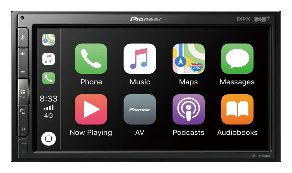 Multimedija automobiliui Pioneer SPH-EVO62DAB-UNI, 1-DIN, USB, BLUETOOTH, Apple CarPlay, Android Auto