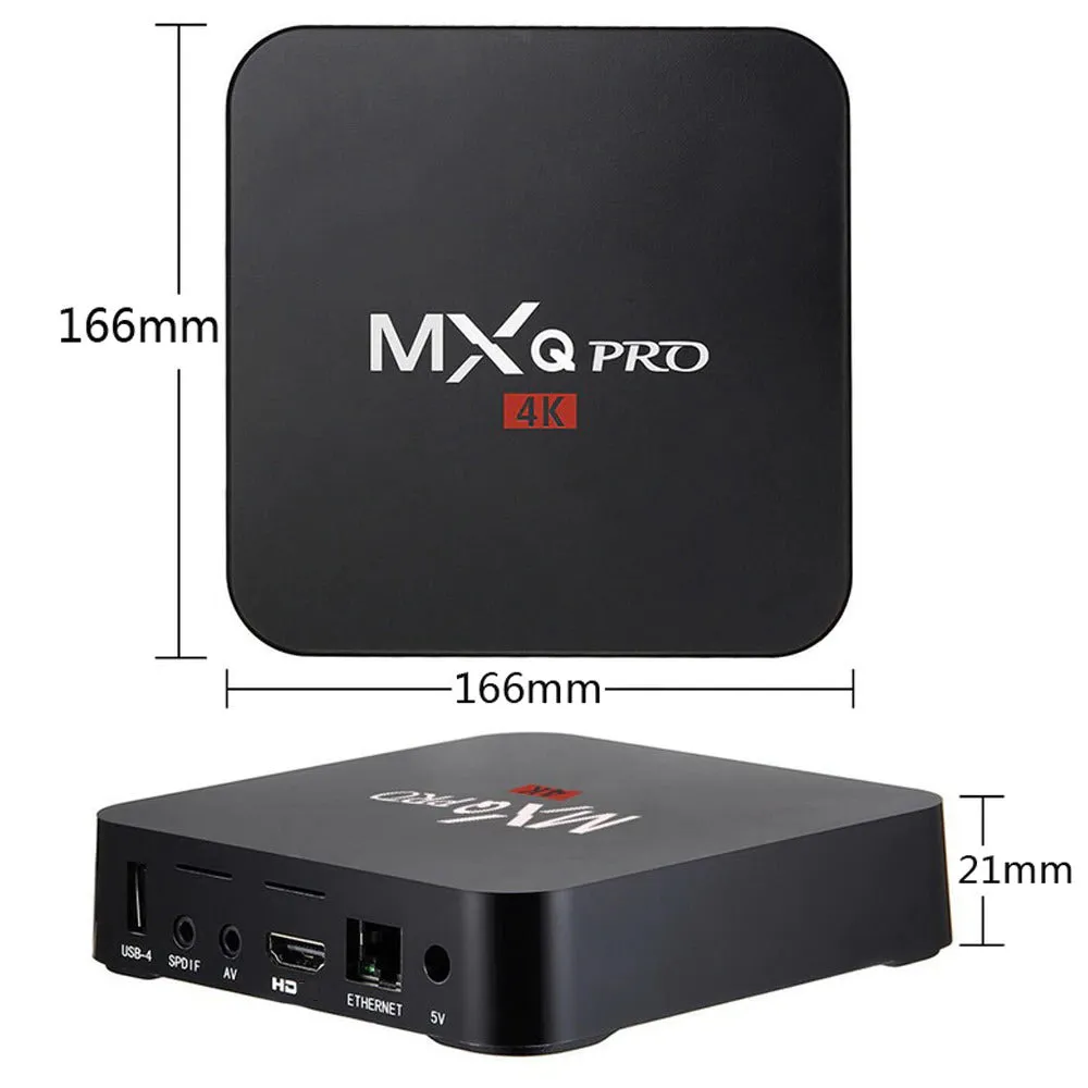 MXQ Pro Android TV Box 4k [2GB / 16GB] Quad Core Amlogic S905W WiFi Smart TV Box [ Supports Miracast/Airplay ]