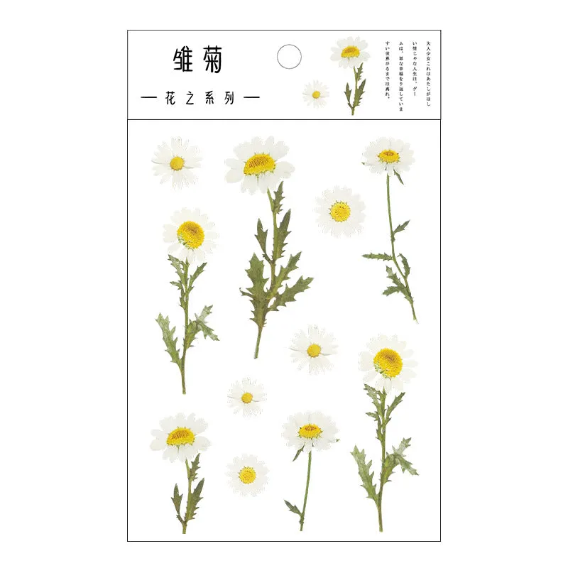 Natural Flower Sticker, Lover Gift, Sticker for laptop water bottle and cup