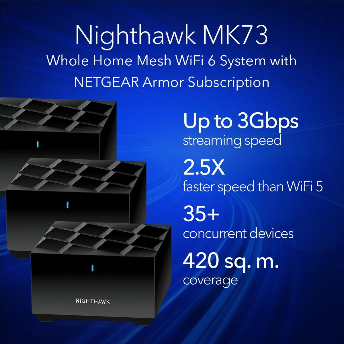 NETGEAR Nighthawk AX3000 Dual-band Mesh WiFi 6 System (3 Pack)