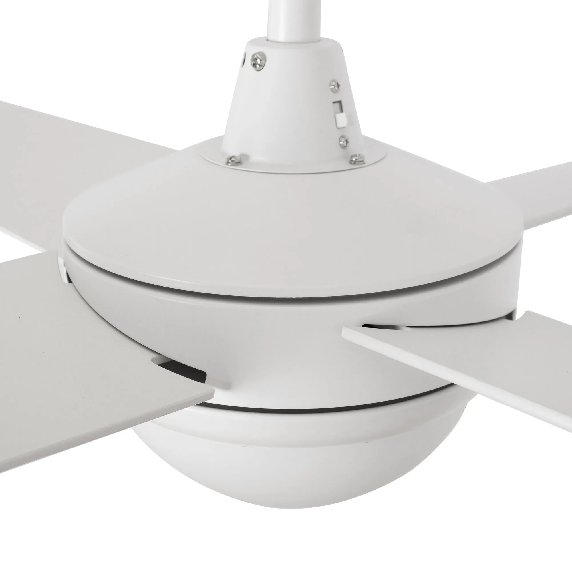 NEVA 52 inch 4-Blade Smart Ceiling Fan with LED Light Kit & Smart Wall Switch - White/White