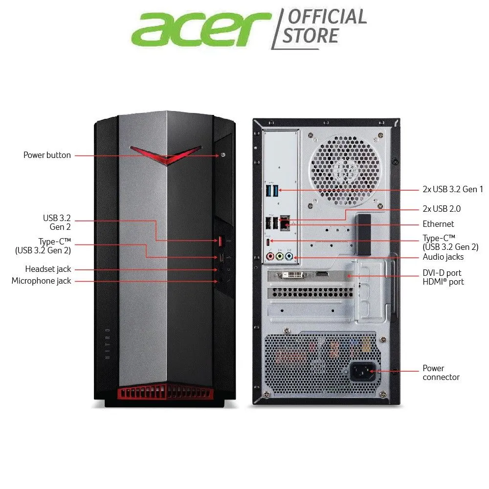 Nitro N50-620 (i7-11700F, GTX 1660 SUPER, 8GB, 512GB SSD)