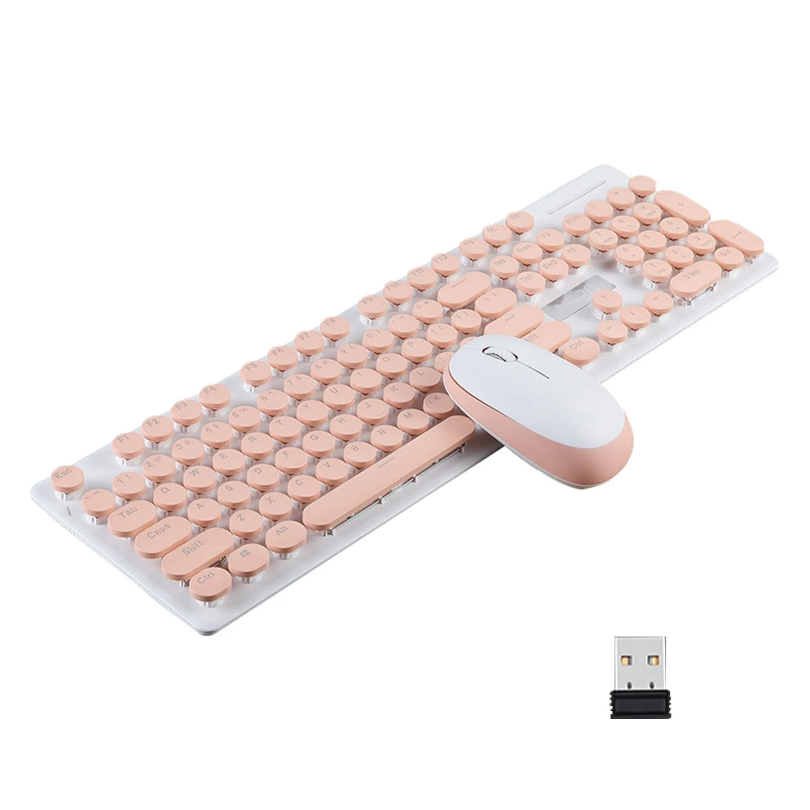 Notebook Keyboard Mouse Set Low Noise Home Sensitive Non Slip Wireless USB For Laptop Retro Office Computer Accessories