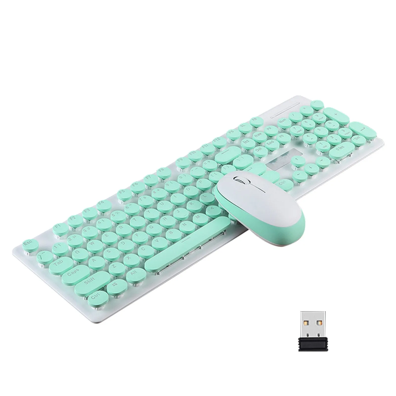 Notebook Keyboard Mouse Set Low Noise Home Sensitive Non Slip Wireless USB For Laptop Retro Office Computer Accessories