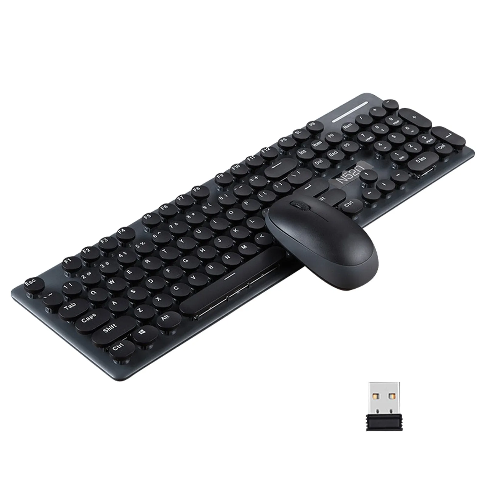 Notebook Keyboard Mouse Set Low Noise Home Sensitive Non Slip Wireless USB For Laptop Retro Office Computer Accessories