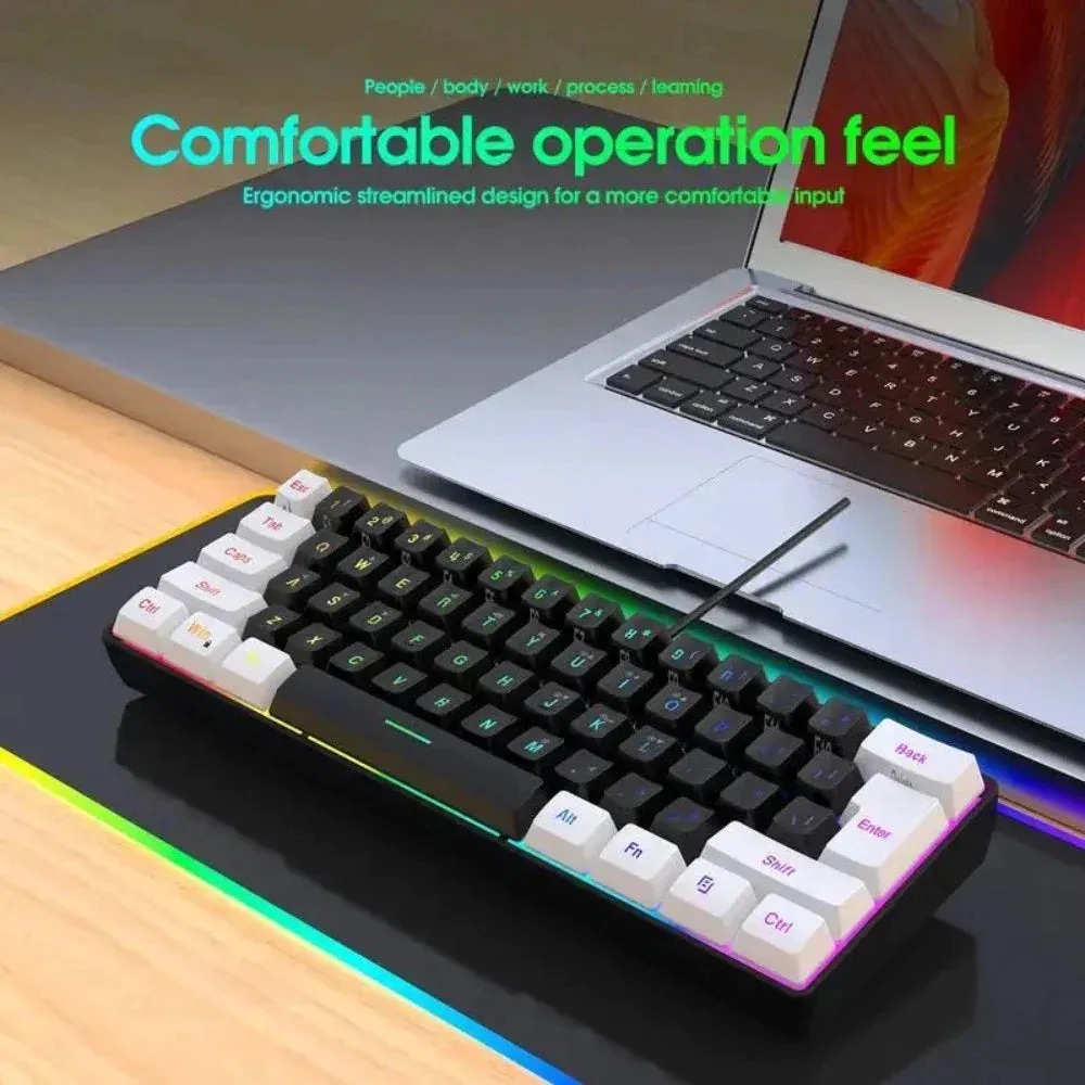 Onetify Floating Keycaps Compact Wired RGB Gaming Keyboard