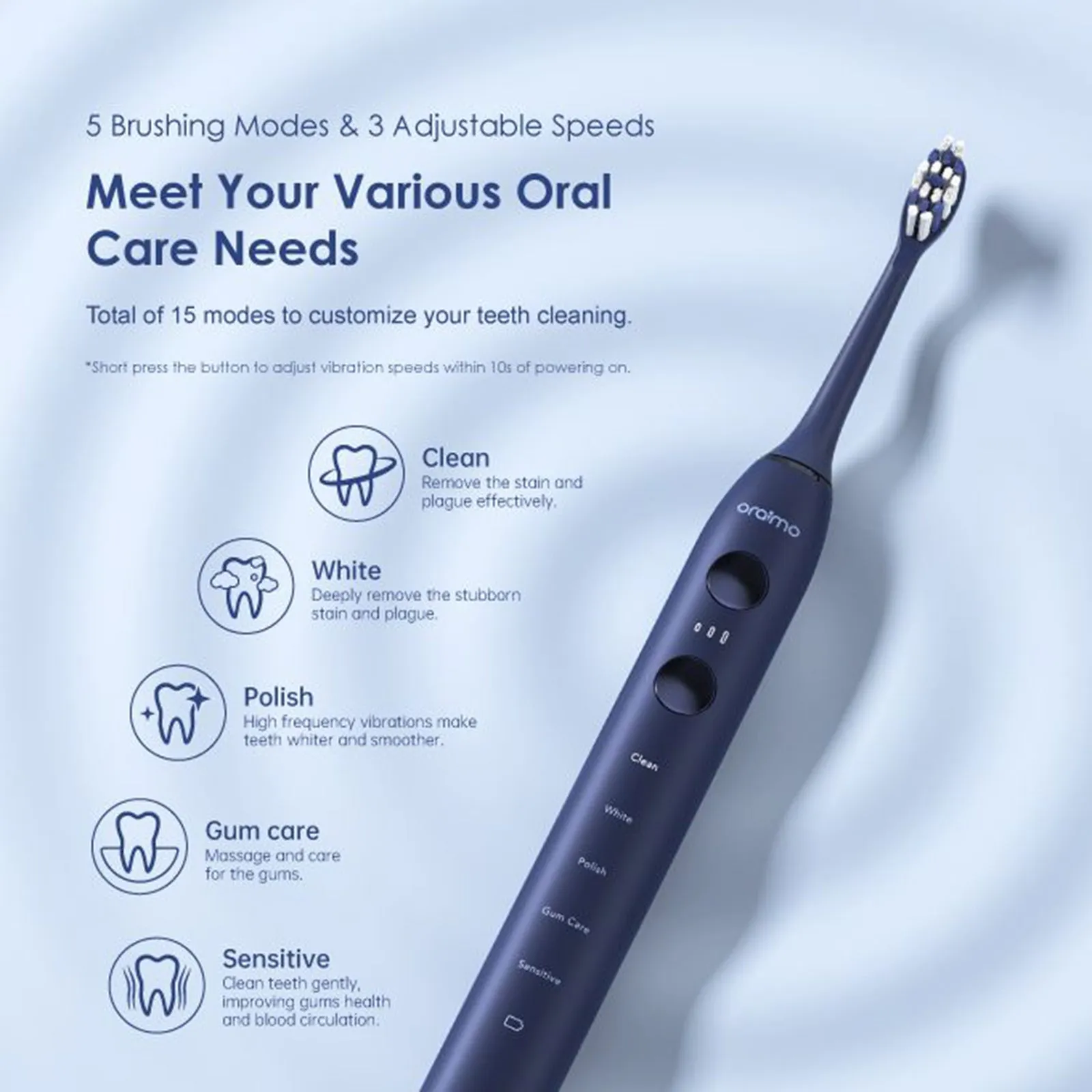 Oraimo SmartDent Pro Powerful Ultrasonic Motor Electric Toothbrush