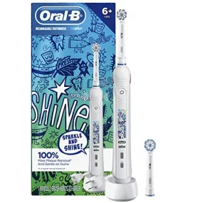 Oral-B Kids Electric Toothbrush with Coaching Pressure Sensor and Timer, New! Sparkle & Shine - B083YFWVWX