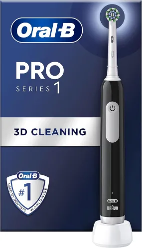 Oral-B Pro 1 Electric Toothbrush For Adults With 3D Cleaning - Black