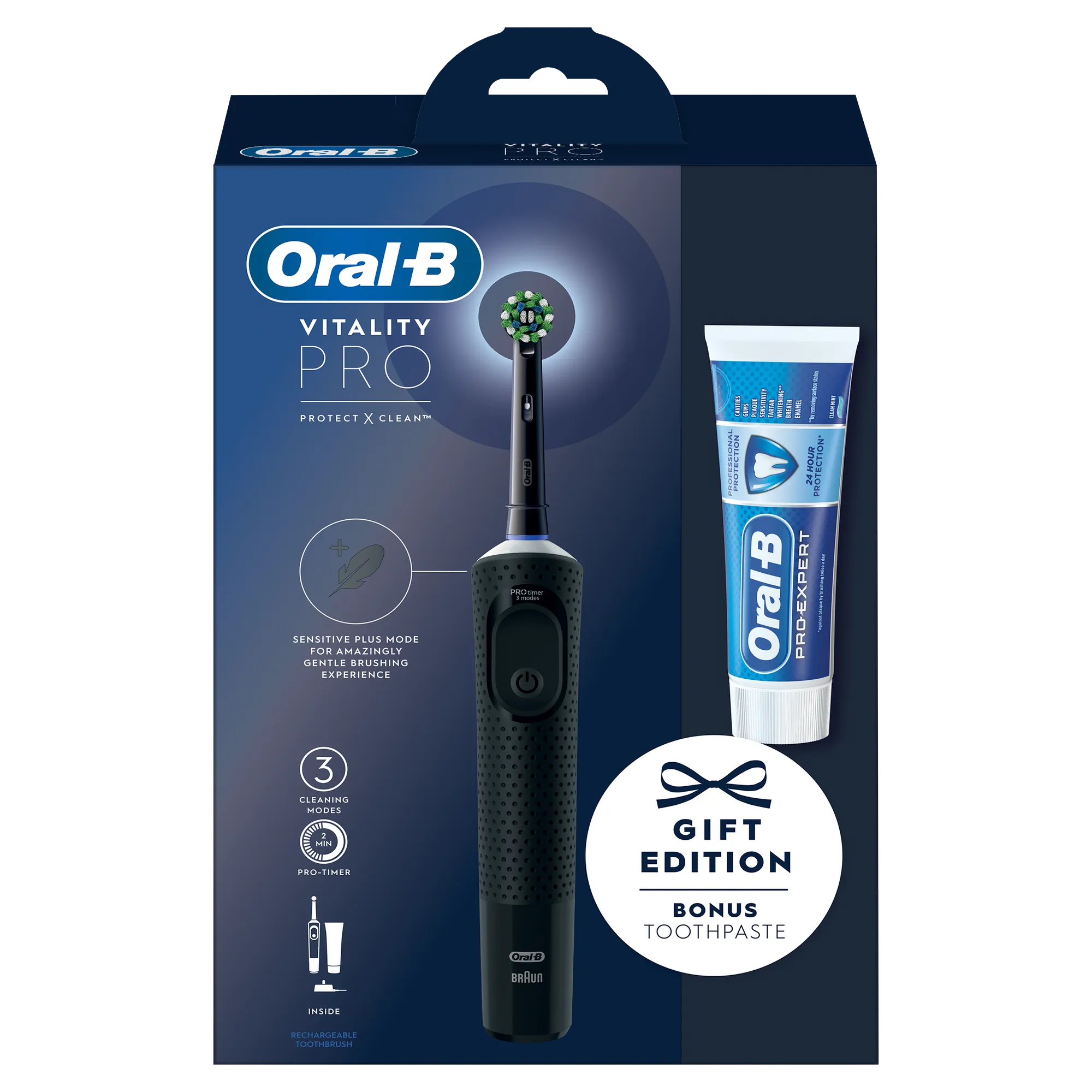 Oral B Vitality Pro Black Electric Toothbrush Set