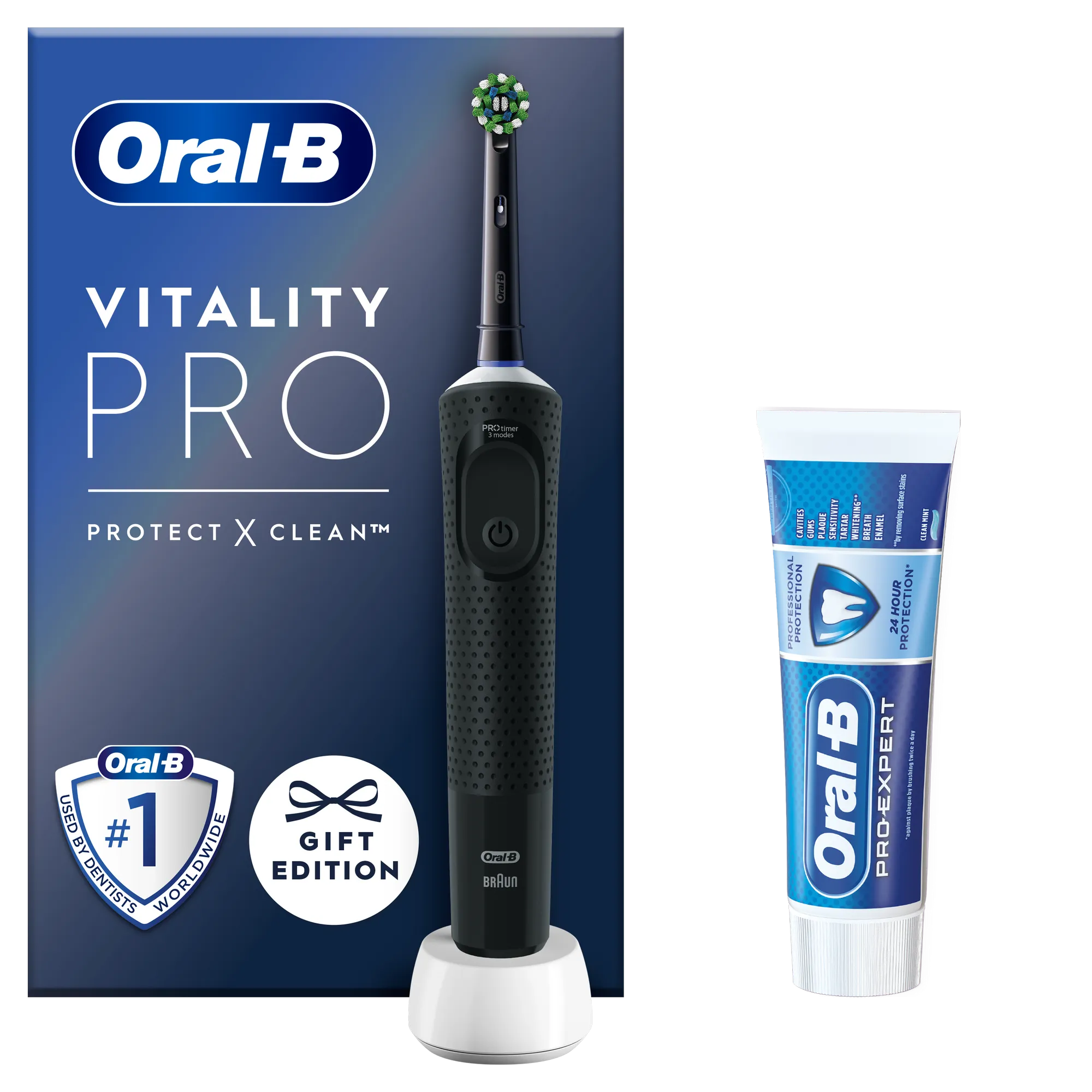 Oral B Vitality Pro Black Electric Toothbrush Set