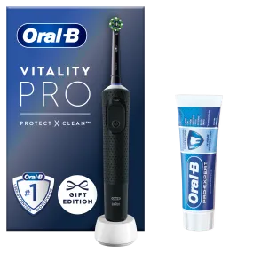 Oral B Vitality Pro Black Electric Toothbrush Set