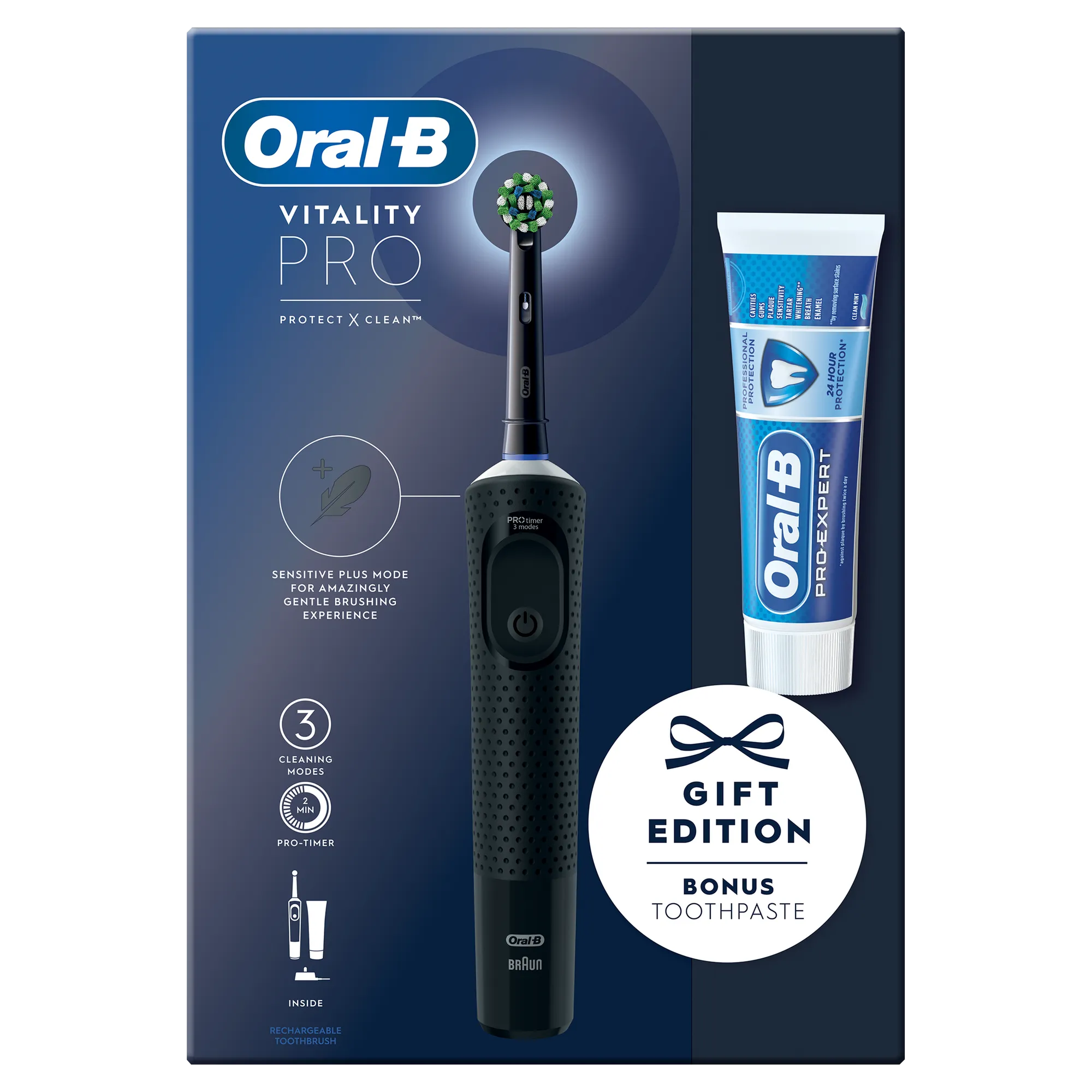 Oral B Vitality Pro Black Electric Toothbrush Set