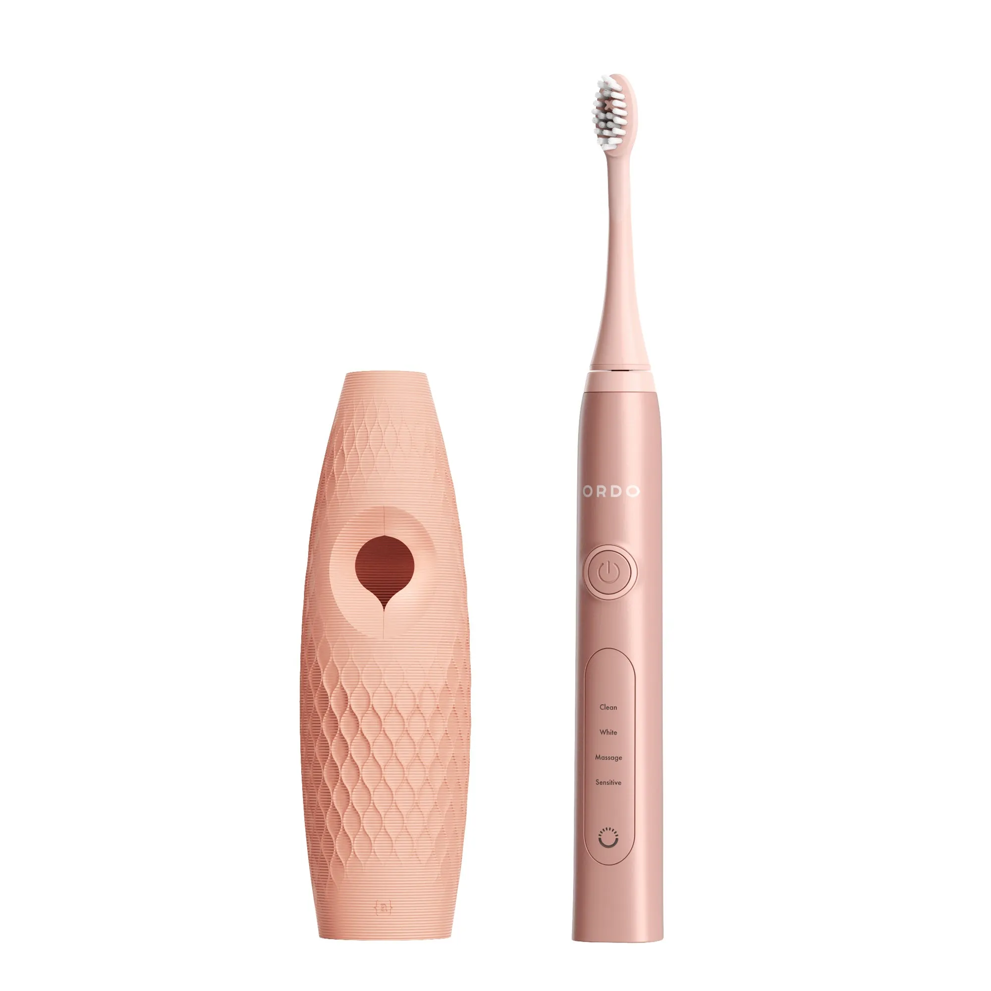 Ordo Sonic  Toothbrush & {access}ories Handle - Apricot Curved Medium Diamond