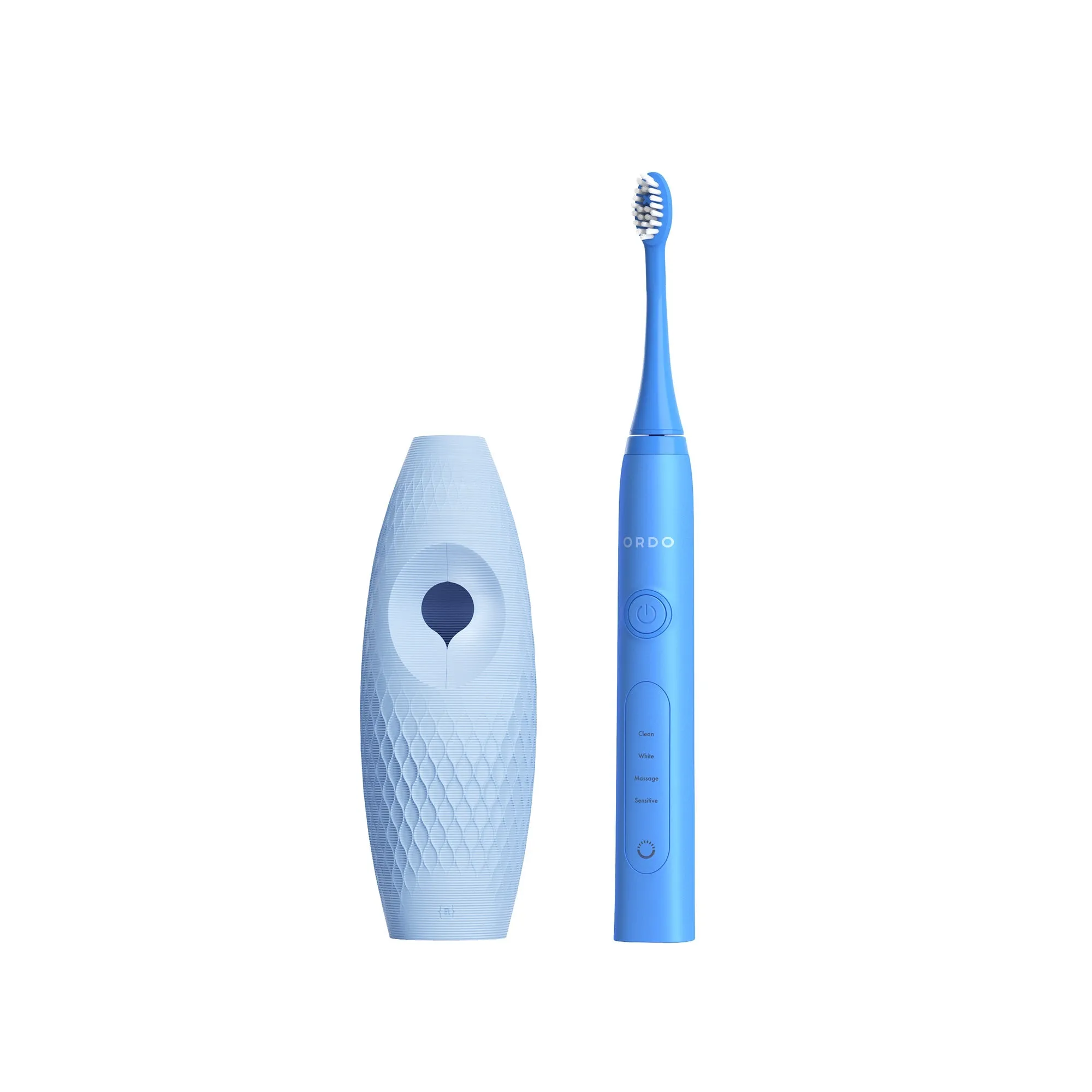 Ordo Sonic  Toothbrush & {access}ories Handle - Soft Blue Curved Large Diamond