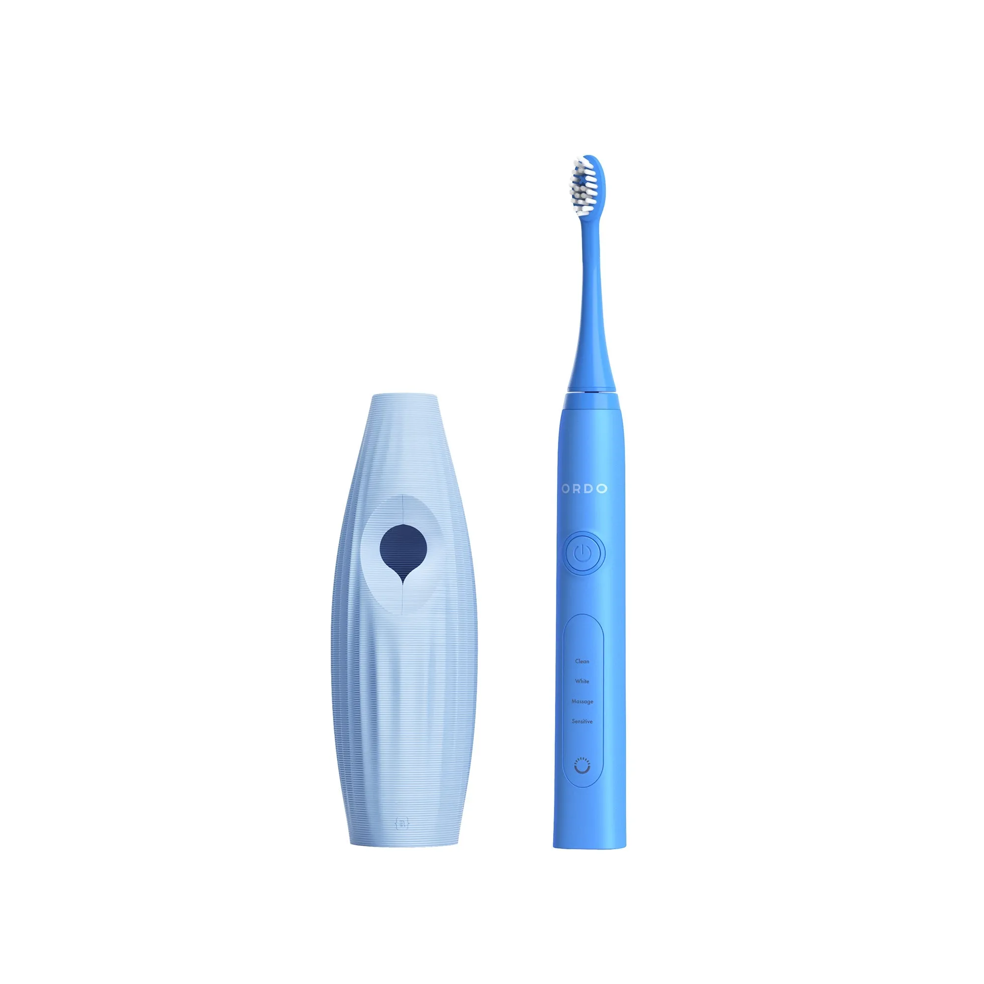 Ordo Sonic  Toothbrush & {access}ories Handle - Soft Blue Triangular Medium Vertical