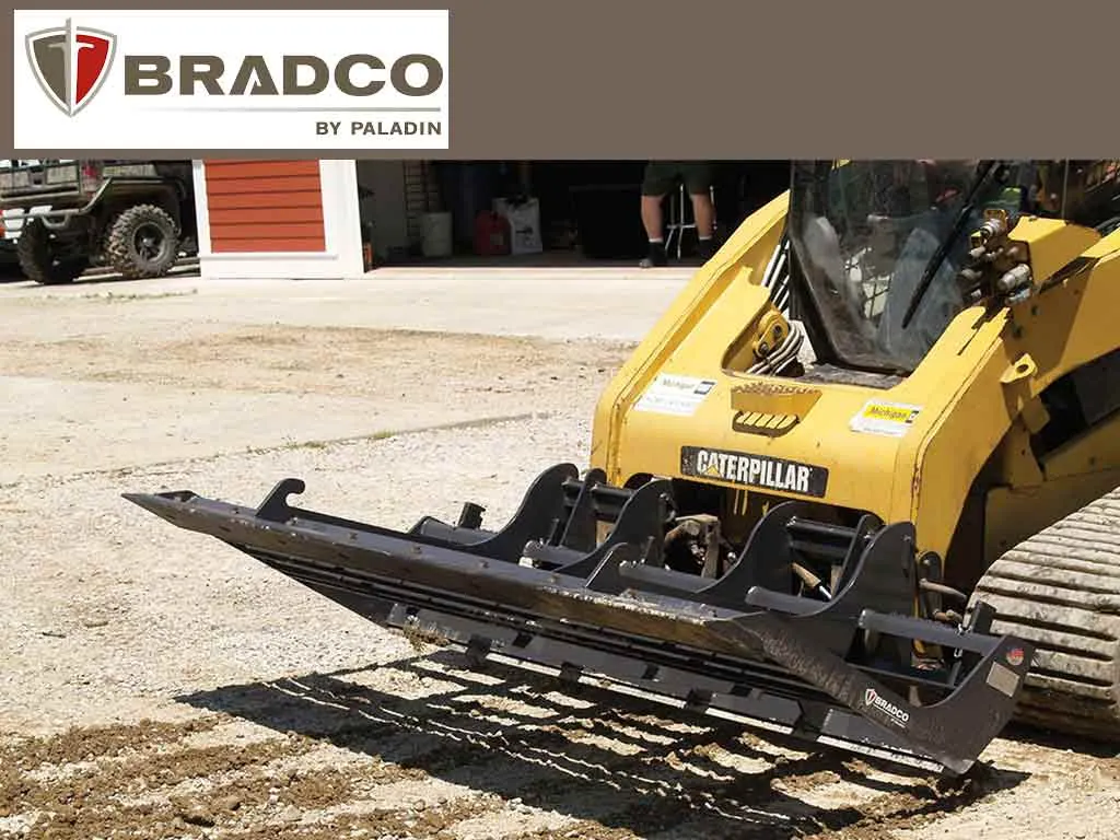 PALADIN / BRADCO land sculpture for machines with universal skid steer coupler