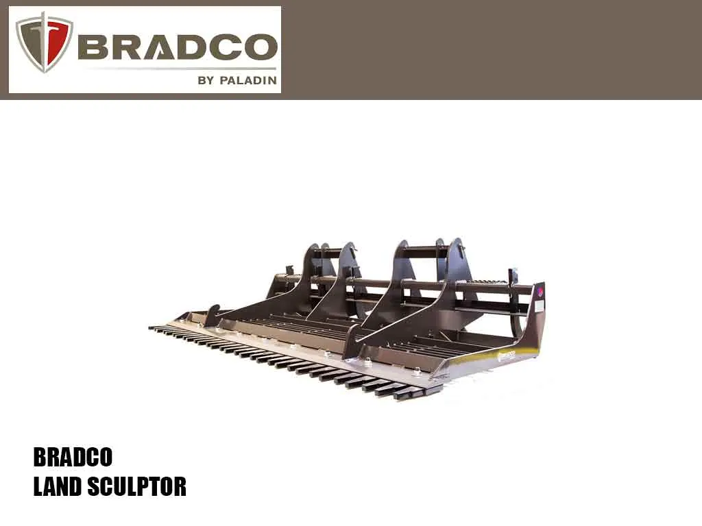 PALADIN / BRADCO land sculpture for machines with universal skid steer coupler