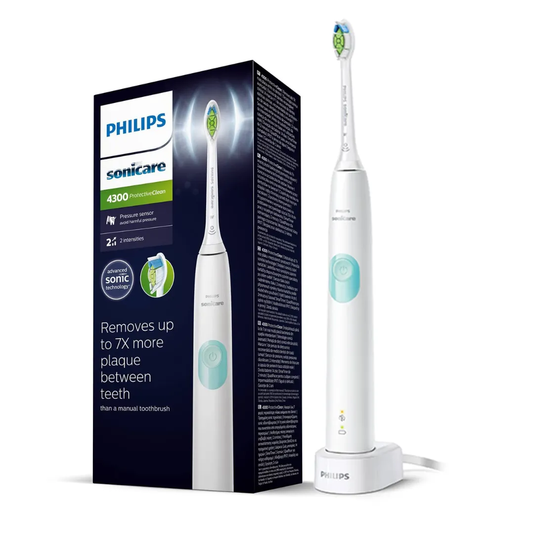 Philips Sonicare ProtectiveClean 4300 Electric Toothbrush with Sonic Technology, Up to 7x Plaque Removal