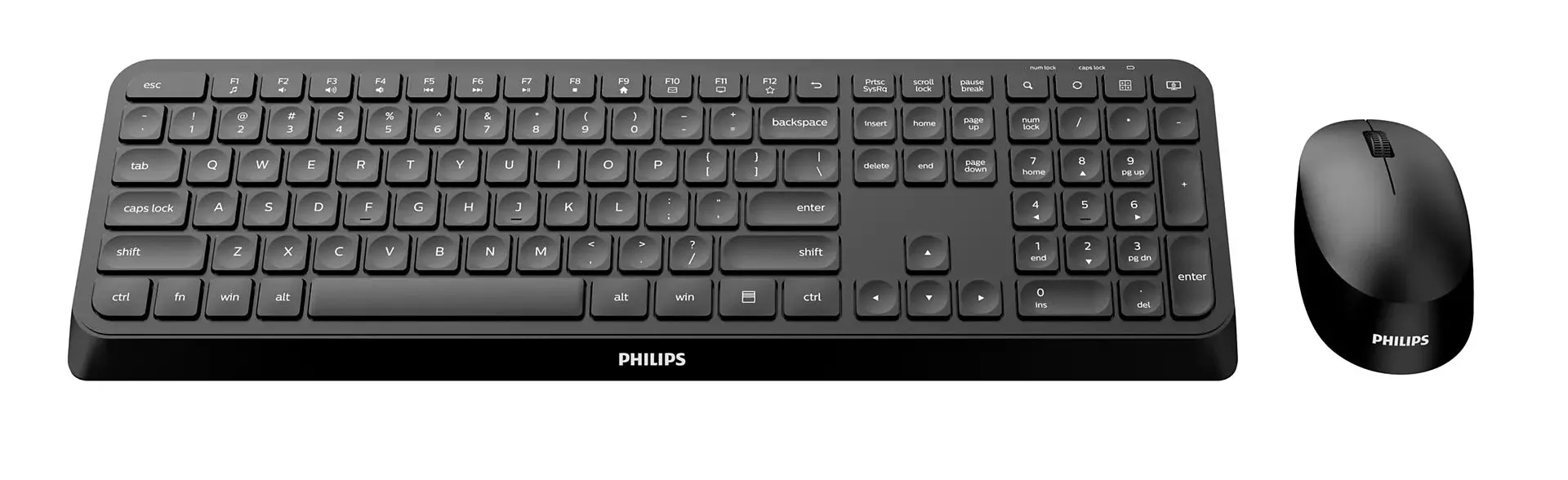 Philips Wireless Keyboard And Mouse Set Spt6307b - Black