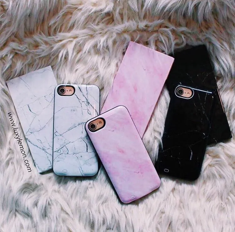 Pink Marble Battery Case