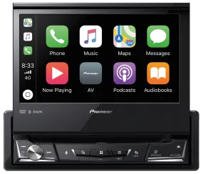 Pioneer AVH-Z7250BT In-Dash BT/DVD/USB Single Din Player with Apple CarPlay & Android Auto