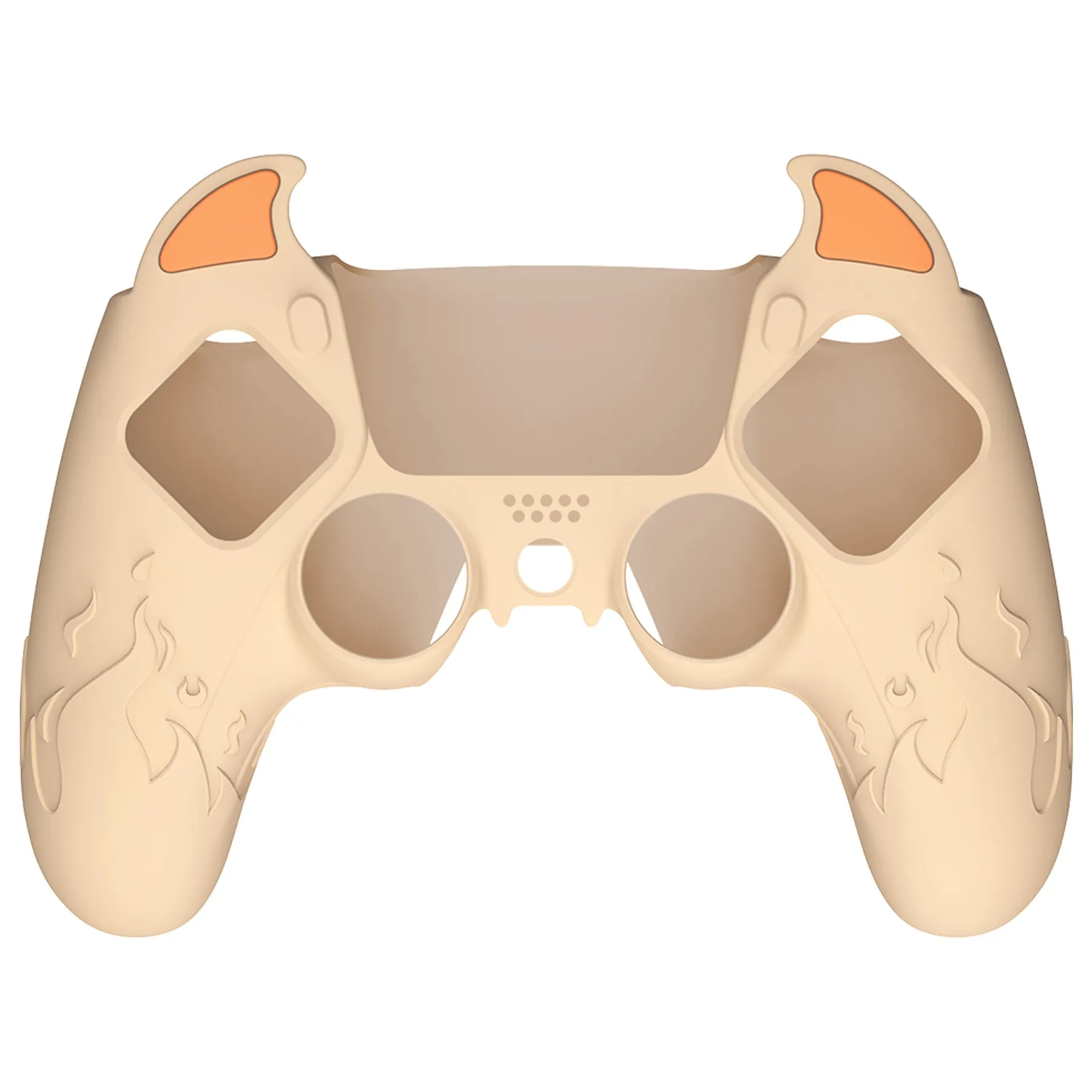 PlayVital Cute Demon Controller Silicone Case Compatible With PS5 Controller - Orange - DEPFP007