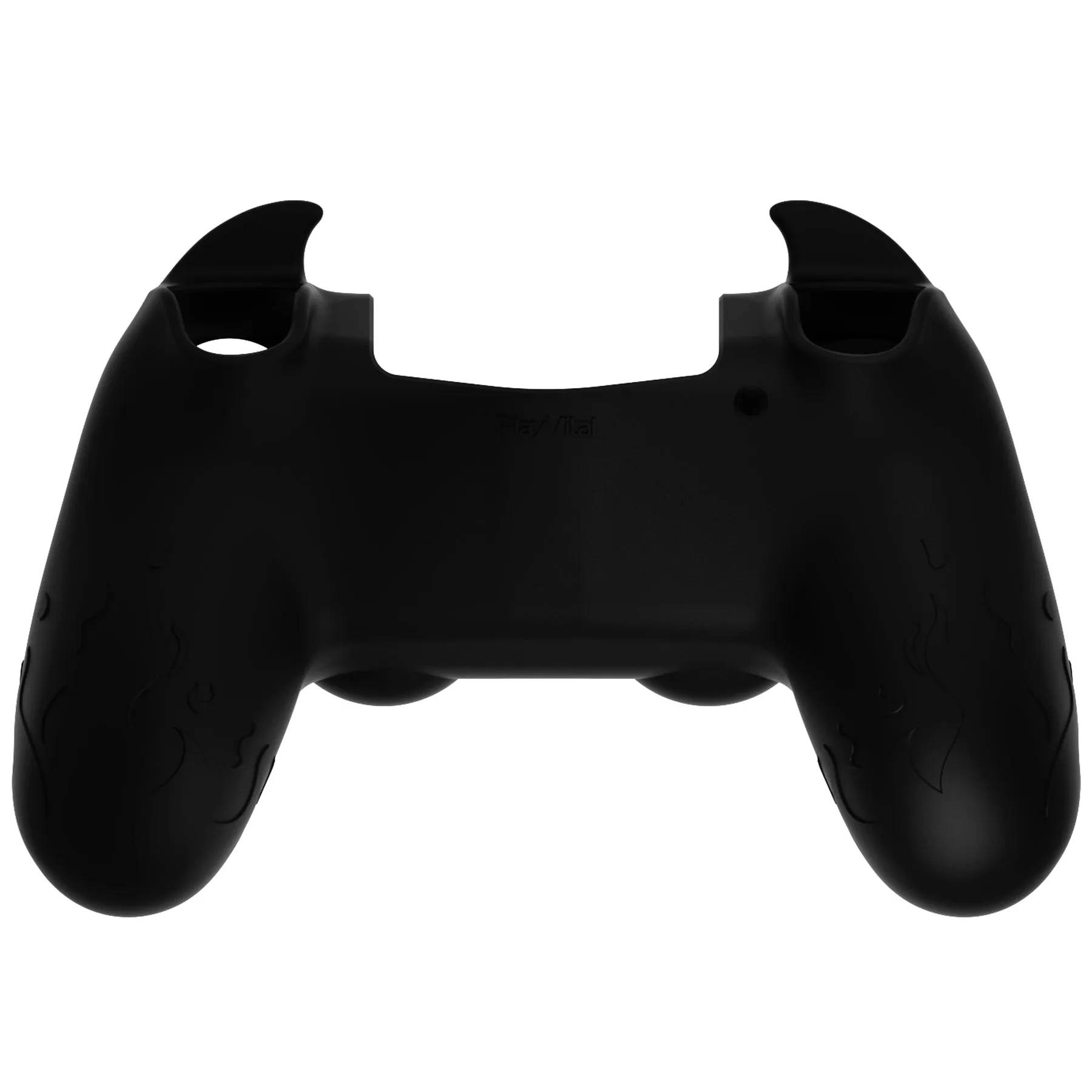 PlayVital Cute Demon Controller Skin for PS4 with Thumb Grips & Stickers, Kawaii Anti-Slip Silicone Controller Cover Grip Protector for PS4 Slim/Pro Controller - Black - BRJP4P001