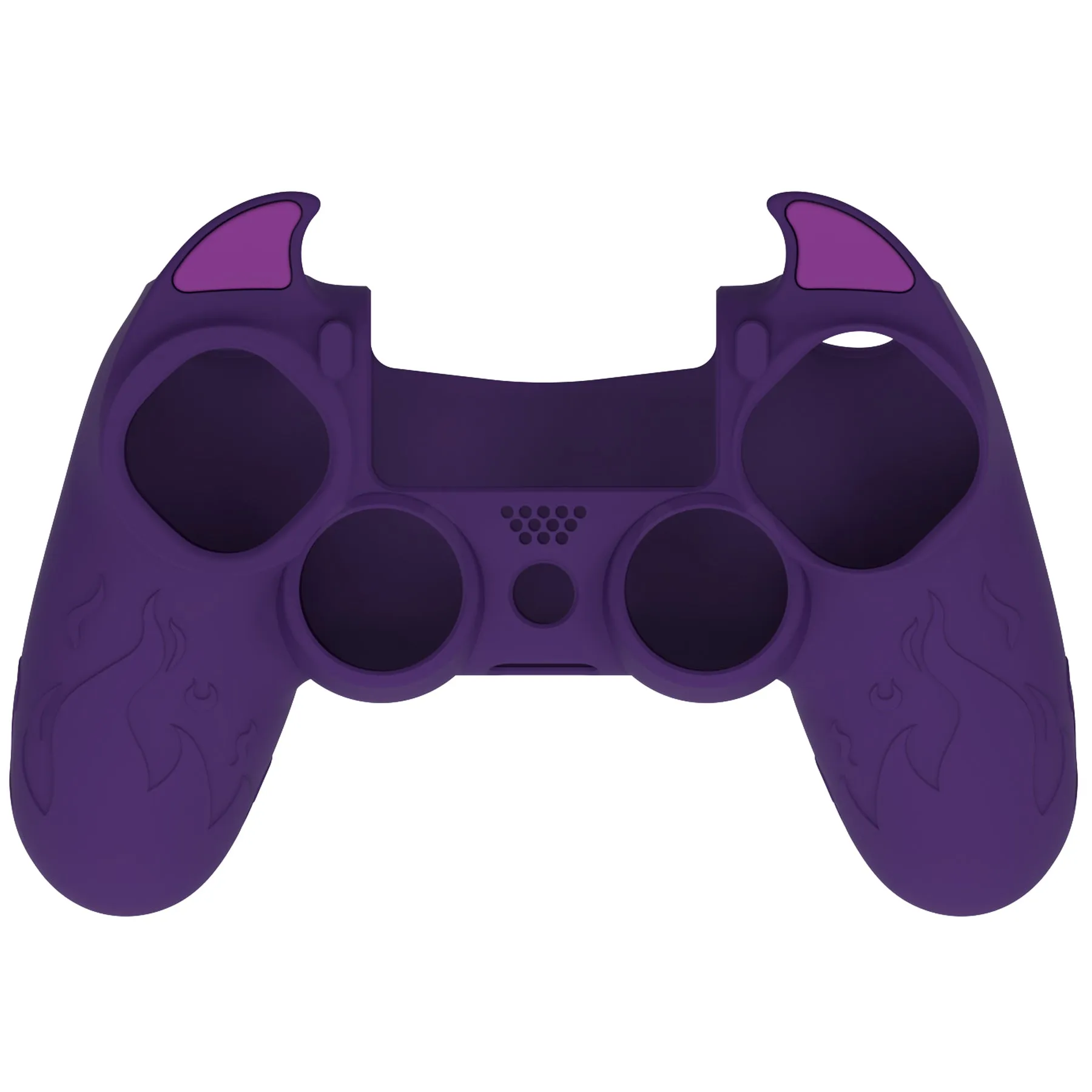 PlayVital Cute Demon Controller Skin for PS4 with Thumb Grips & Stickers, Kawaii Anti-Slip Silicone Controller Cover Grip Protector for PS4 Slim/Pro Controller - Purple - BRJP4P002