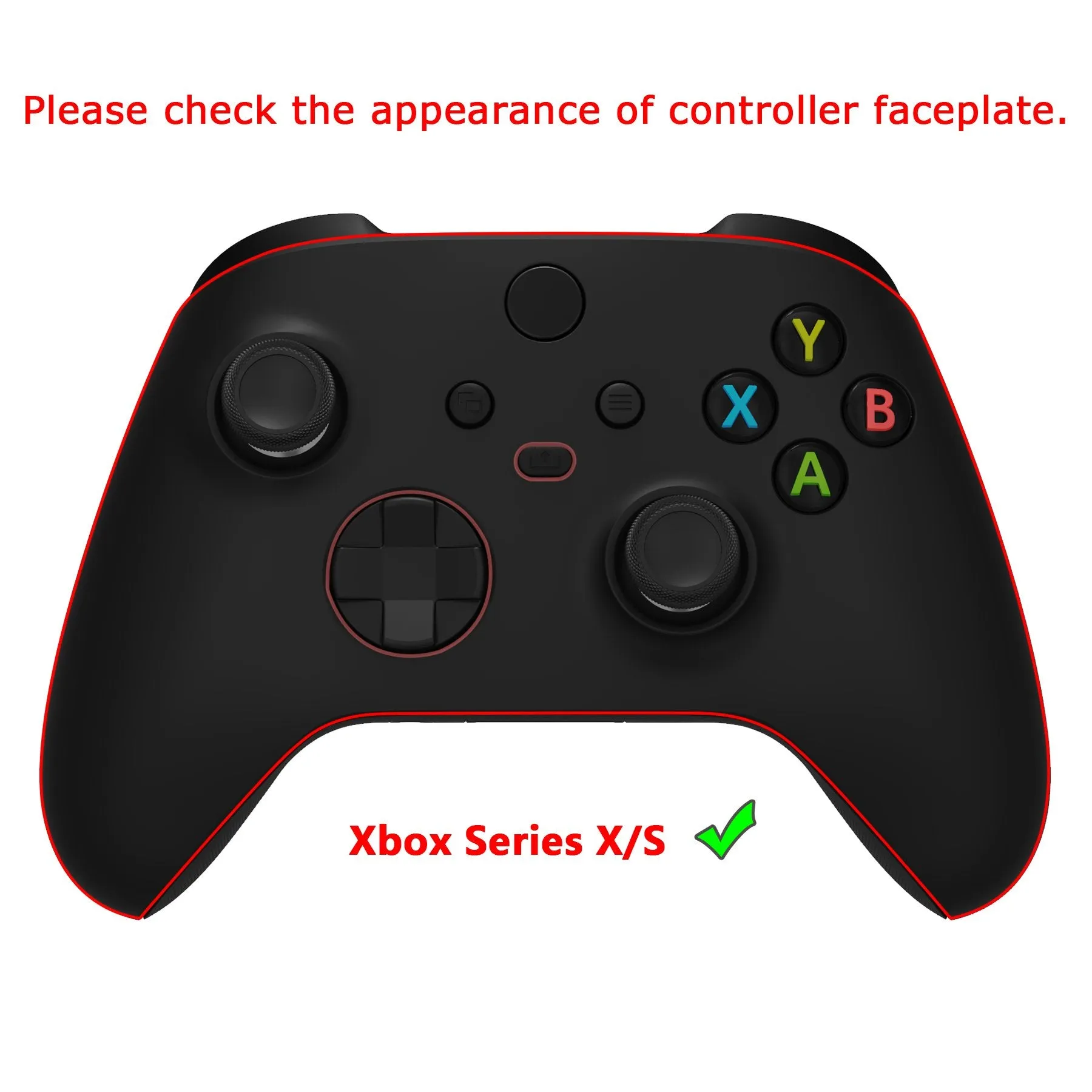 PlayVital Passion Red 3D Studded Edition Anti-slip Silicone Cover Skin for Xbox Series X/S Controller, Rubber Case Protector for Xbox Series X/S Controller with 6 Black Thumb Grip Caps - SDX3014