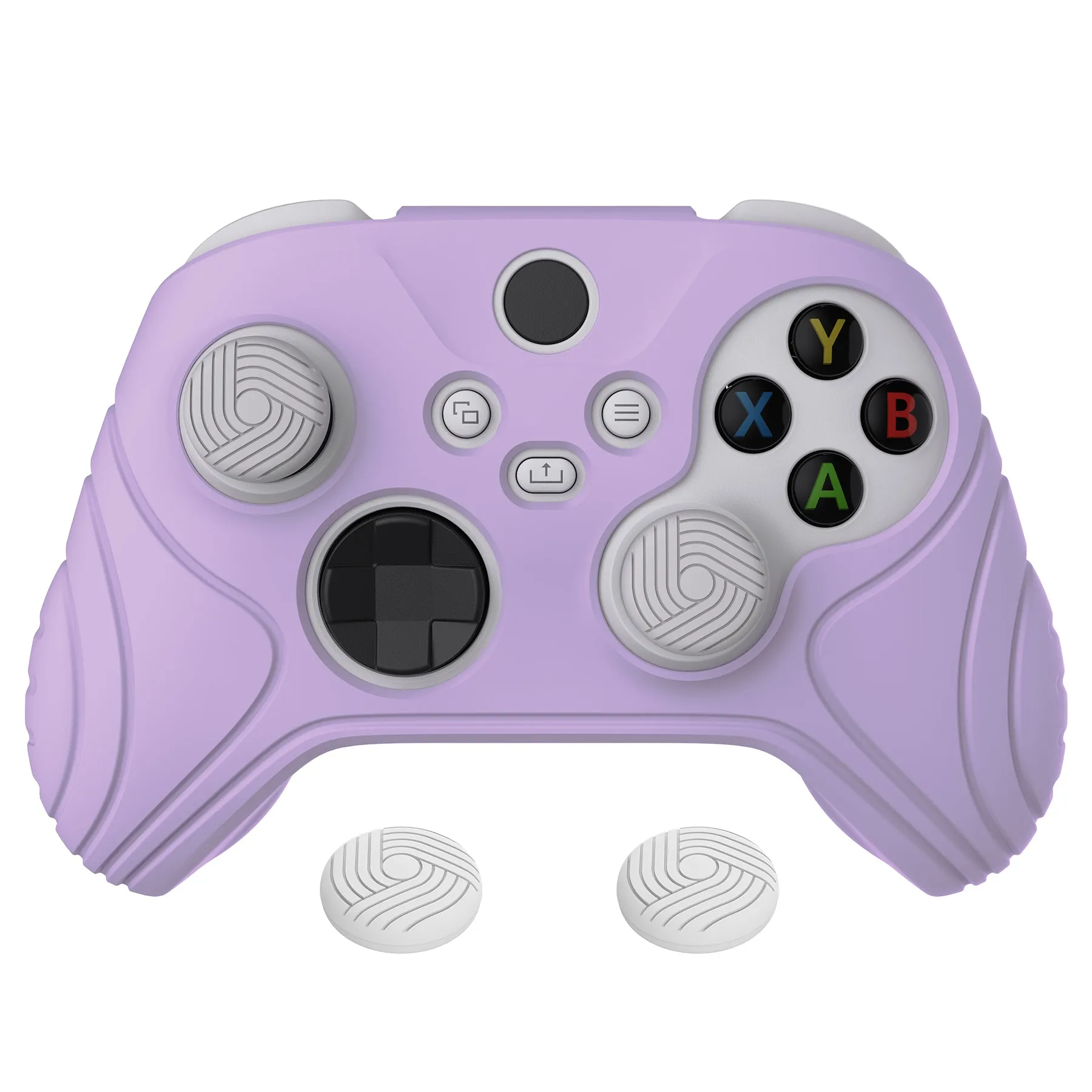 PlayVital Samurai Edition Mauve Purple Anti-slip Controller Grip Silicone Skin, Ergonomic Soft Rubber Protective Case Cover for Xbox Series S/X Controller with Black Thumb Stick Caps - WAX3009