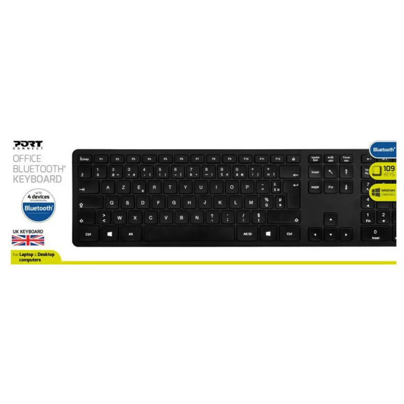 Port Connect Executive Qwerty Wireless Keyboard - Black | 900903-UK