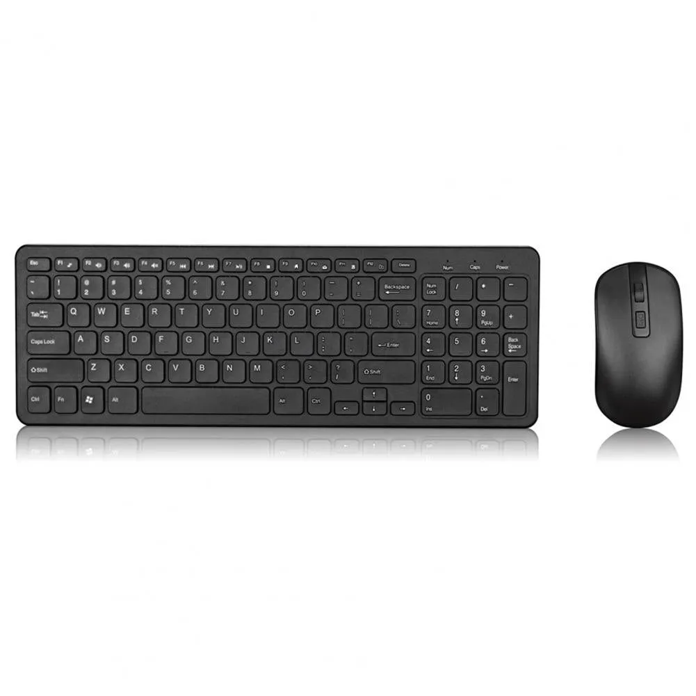 Portable  Useful 2.4GHz Noiseless Wireless Keypad Mouse Ergonomic Office Keyboard Widely Compatible   Computer Accessories