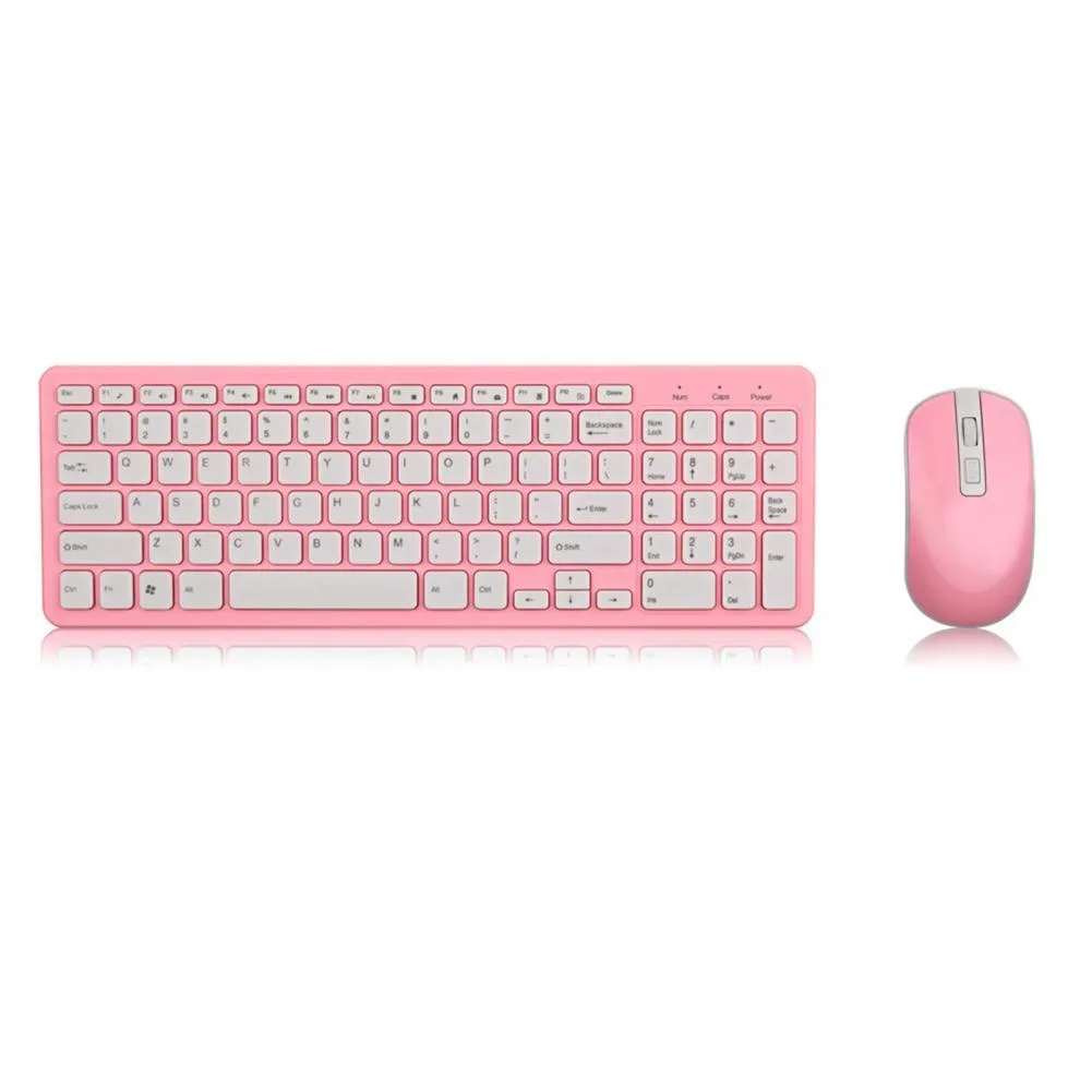 Portable  Useful 2.4GHz Noiseless Wireless Keypad Mouse Ergonomic Office Keyboard Widely Compatible   Computer Accessories