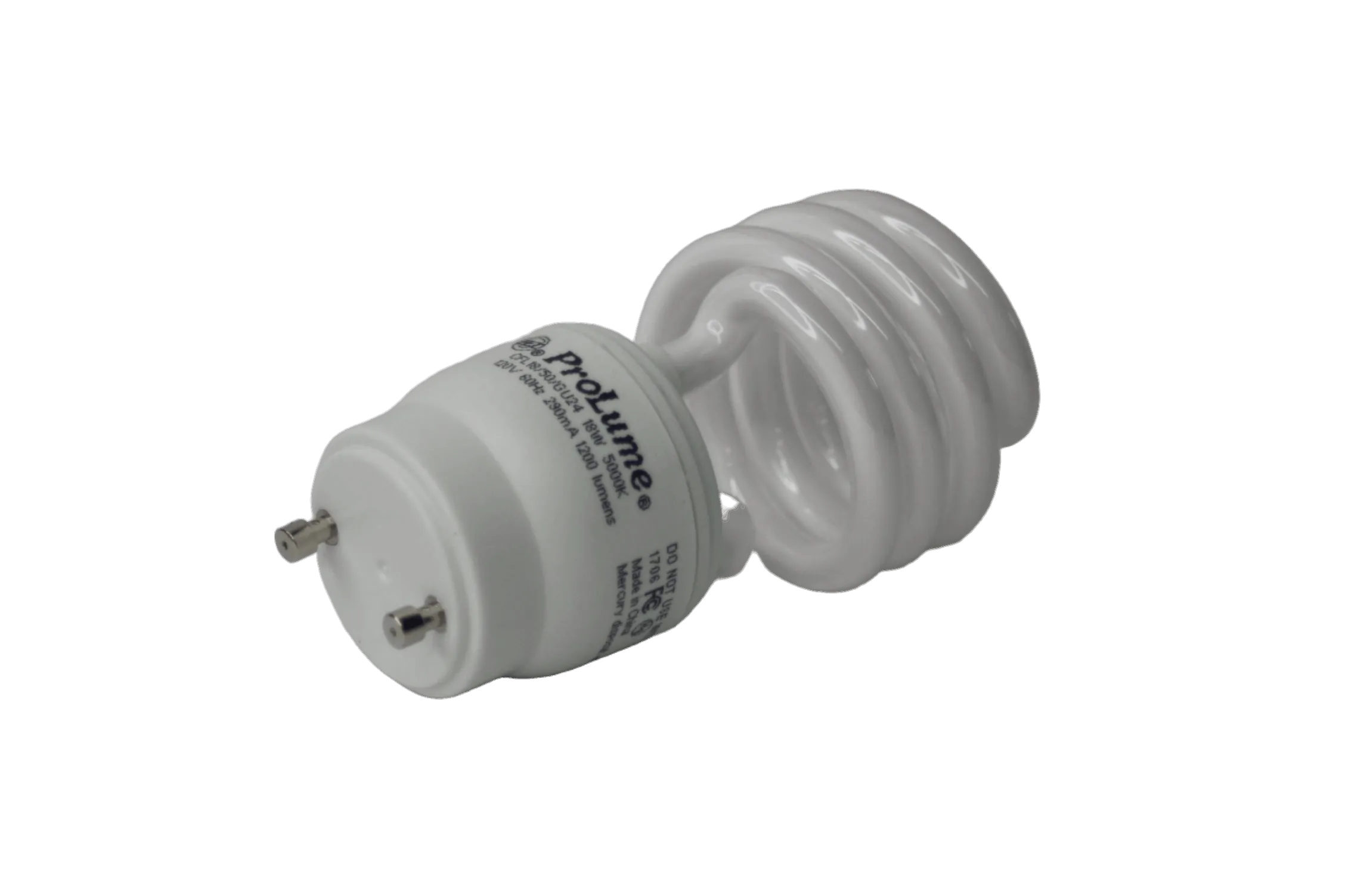 ProLume Compact Fluorescent Lamps 46521 CFL18/50/GU24 Watts 18 Bulb T2 Base GU24