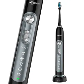 Promedix Pr-750 B Electric Sonic Toothbrush Ipx7 Black, Travel Case, 5 Operation Modes, Timer, 3 Power Levels, 3 Exchang