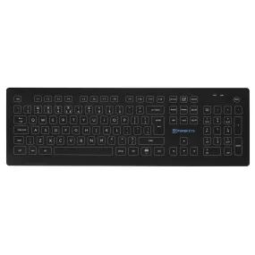 Purekeys Wireless Full Size Keyboard in Black - IP66 with Tactile Feedback