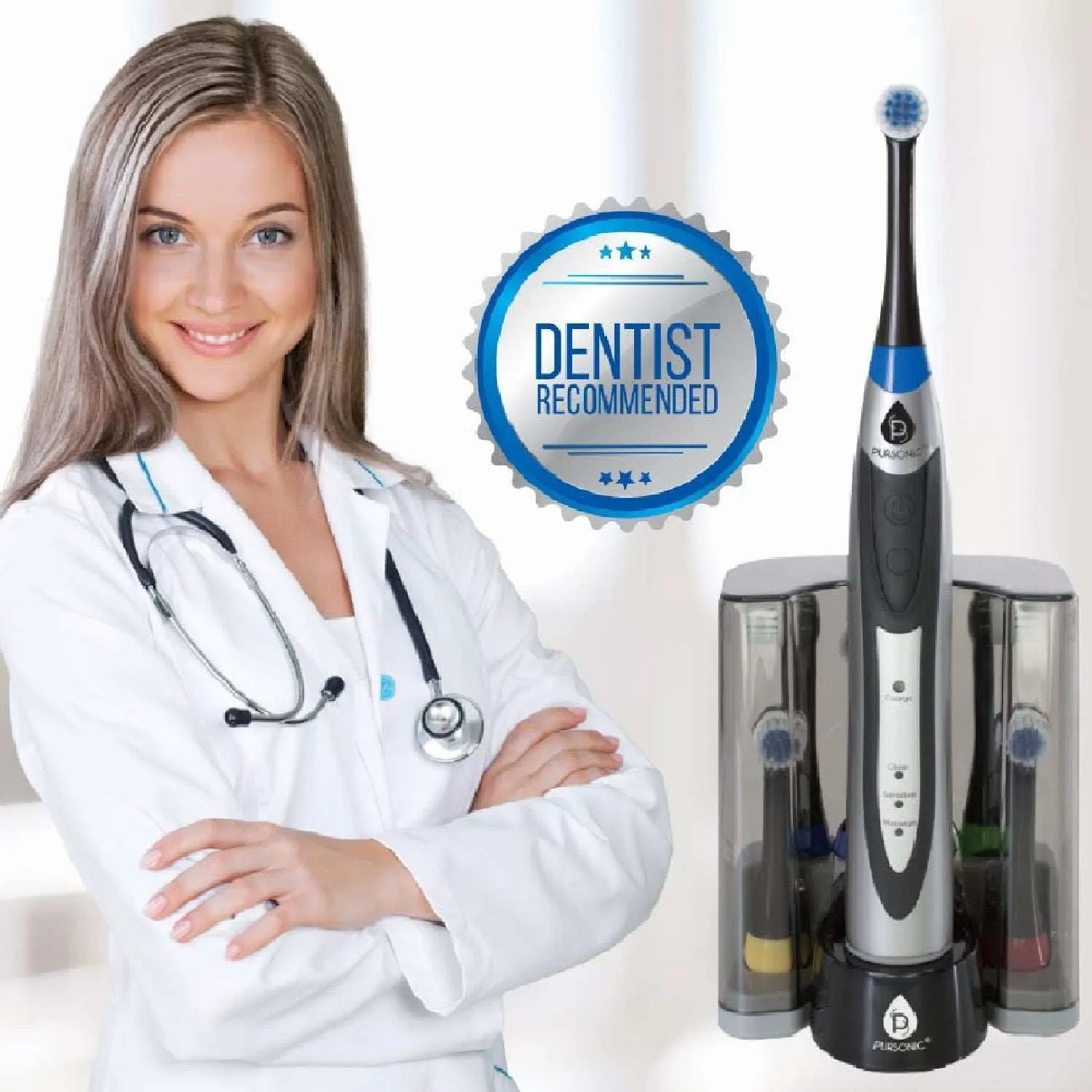 Pursonic Rechargeable Rotary Oscillation Toothbrush Pro Series