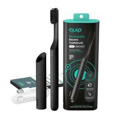 quip Smart Recharge Metal Electric Toothbrush - Black