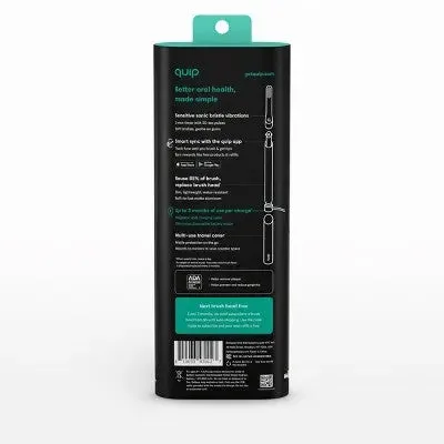 quip Smart Recharge Metal Electric Toothbrush - Black