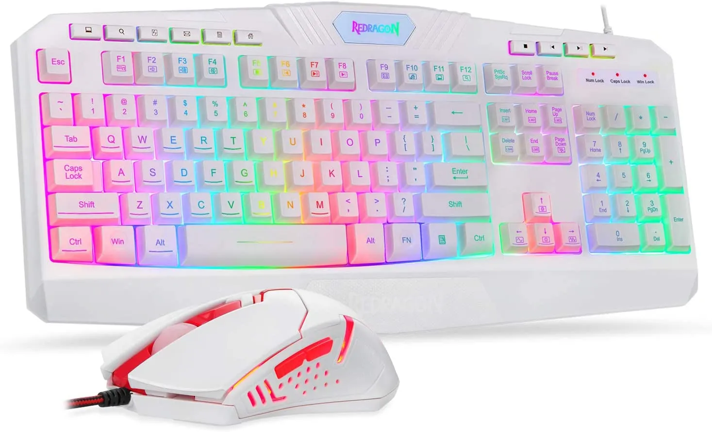 "Optimize Your Gaming Experience with the Redragon S101 Gaming Keyboard and M601 Mouse Combo - Showcasing RGB Backlighting and Customizable Functions [New and Improved Version]"