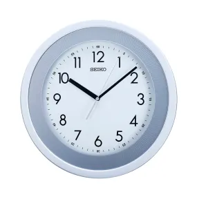 QXA812W Silver-White Dial Clock