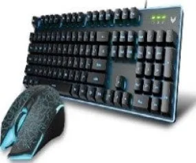 Rapoo V100S Adjustable Backlit Gaming Keyboard & Optical Gaming Mouse Combo | Color: Black |