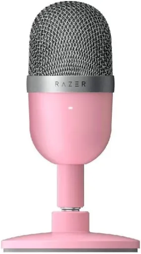 Razer Seiren Mini USB Condenser Microphone for Streaming, Supercardioid Polar Pattern, Tiltable Stand, Integrated Shock Absorber - Quartz Pink