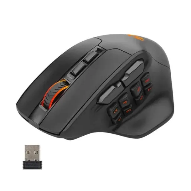 Redragon Aatrox M811 Pro Wireless MMO Mouse: With 10 Side Macro Buttons and RGB Lighting